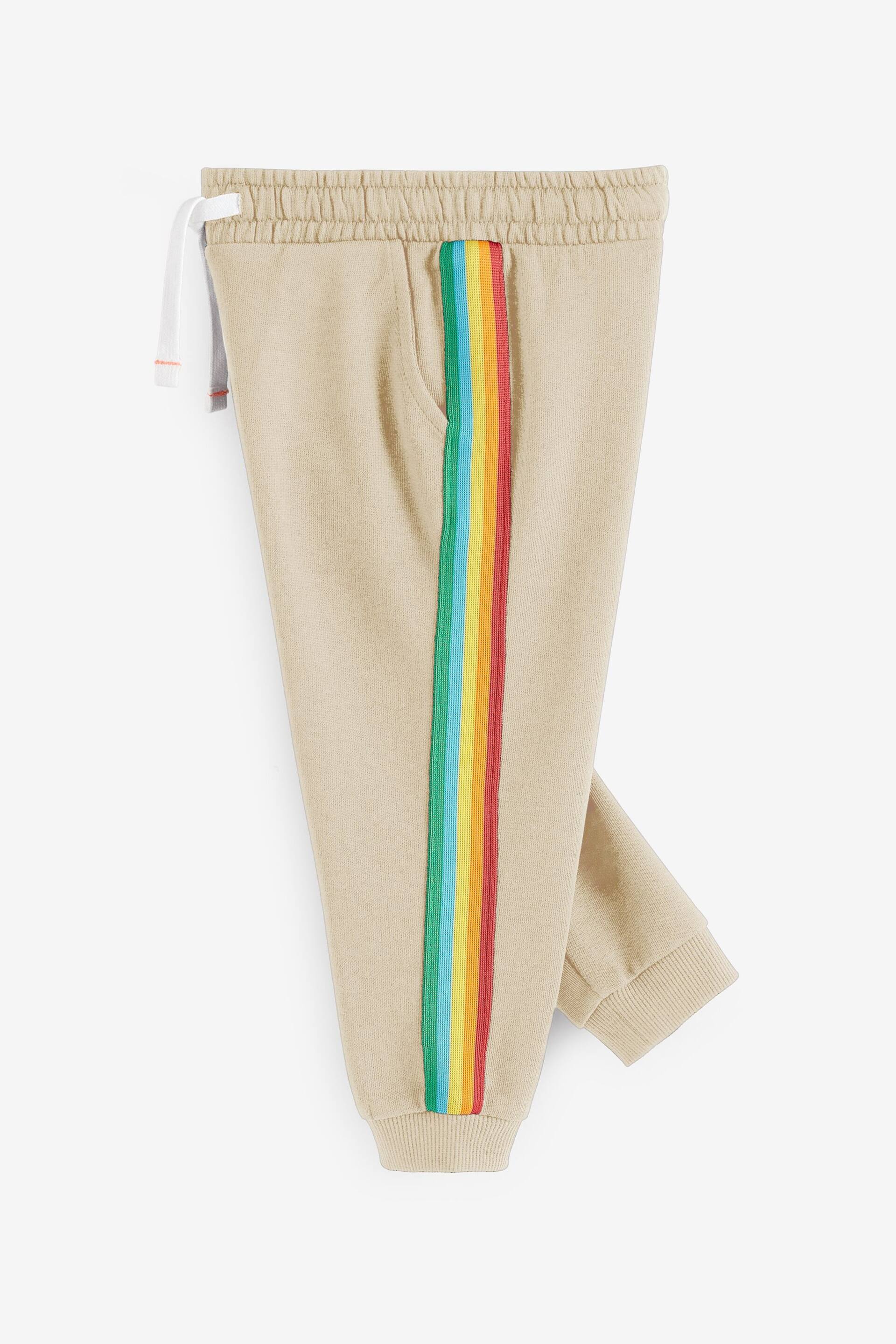 Little Bird by Jools Oliver Stone Rainbow Striped Joggers - Image 8 of 9