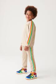 Little Bird by Jools Oliver Stone Rainbow Striped Joggers - Image 3 of 9