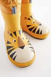 Yellow Tiger Cuff Wellies - Image 3 of 6