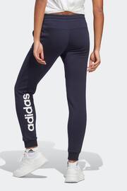 adidas Blue Sportswear Essentials Linear French Terry Cuffed Joggers - Image 2 of 6