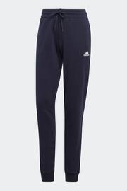 adidas Blue Sportswear Essentials Linear French Terry Cuffed Joggers - Image 6 of 6