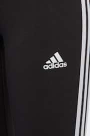 adidas Dark Black Sportswear Essentials 3-Stripes Cotton Leggings - Image 4 of 5