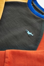 Charcoal Grey/Yellow/Red Cosy Colourblock Long Sleeve T-Shirt (3mths-7yrs) - Image 3 of 3