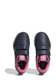 adidas Black/Pink Kids Sportswear Tensaur Hook And Loop Trainers - Image 5 of 8