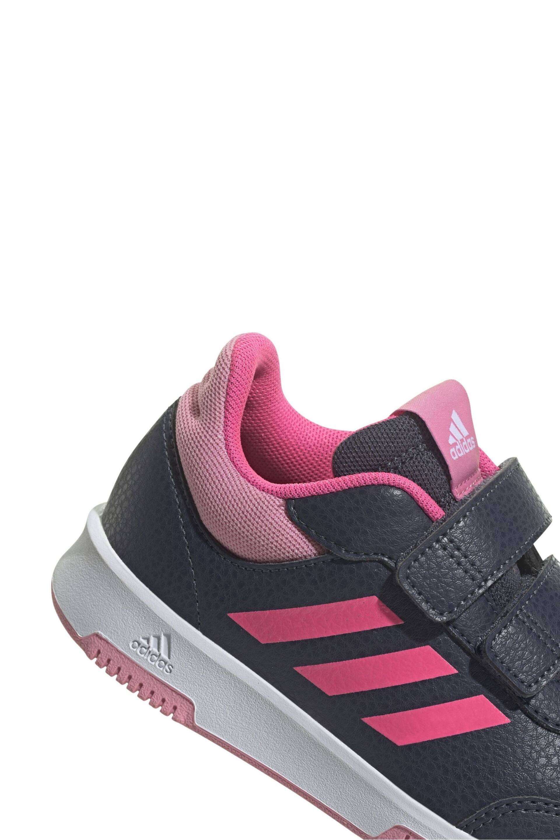 adidas Black/Pink Kids Sportswear Tensaur Hook And Loop Trainers - Image 8 of 8