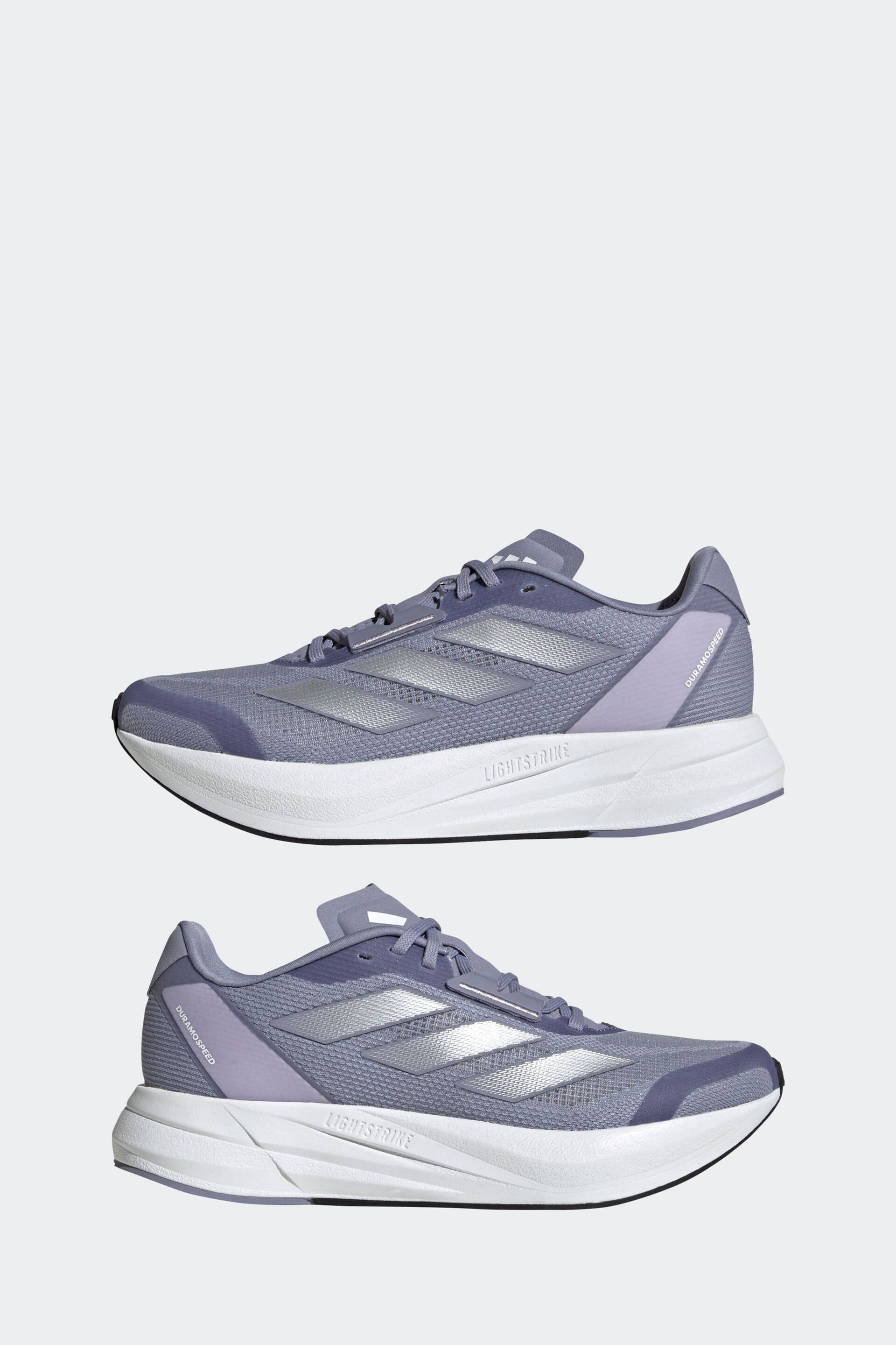 adidas Dark Purple Duramo Speed Trainers - Image 5 of 9