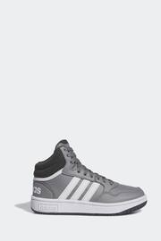adidas Grey White Hoops Mid Shoes - Image 1 of 9