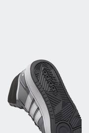 adidas Grey White Hoops Mid Shoes - Image 9 of 9