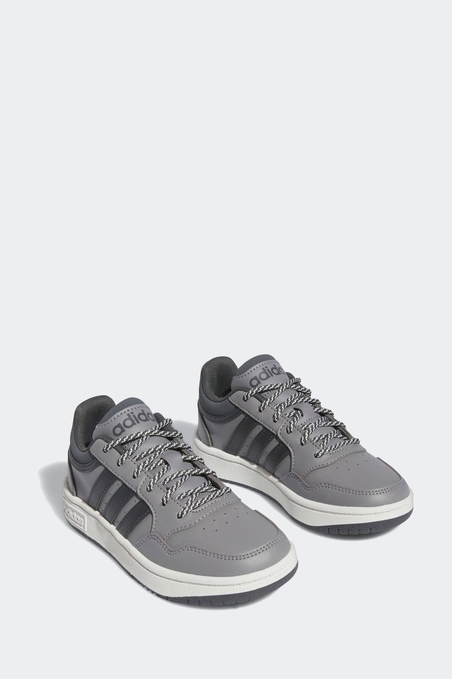 adidas Grey Hoops Trainers - Image 3 of 6