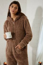 Threadbare Brown Teddy All-In-One - Image 3 of 4