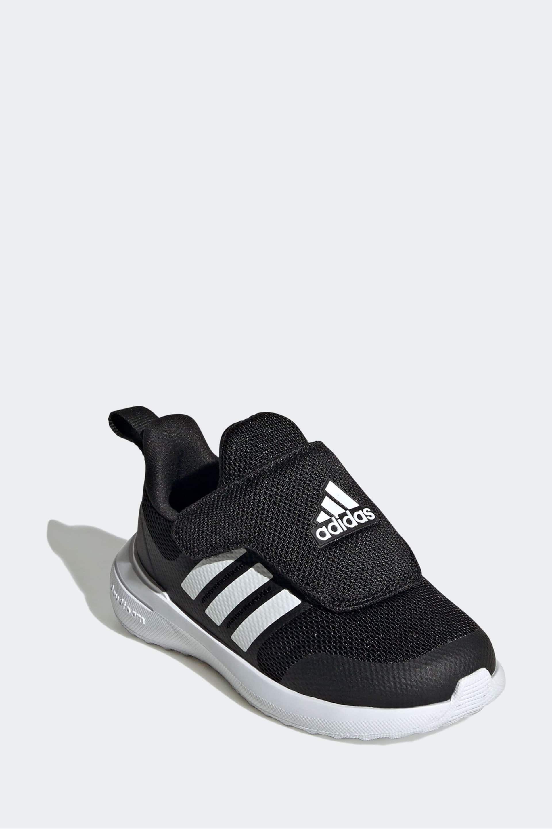 adidas Black/White Sportswear Fortarun 2.0 Trainers - Image 3 of 9