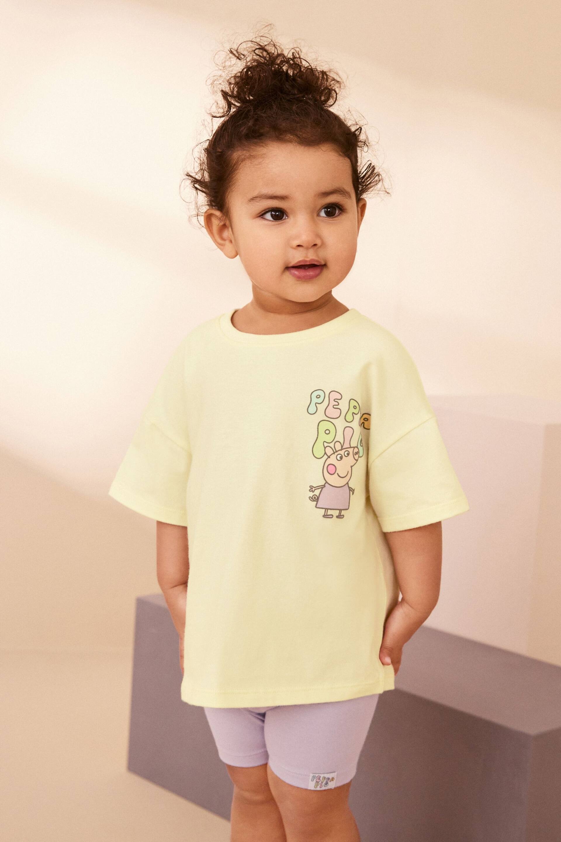 Lime Green Peppa Pig T-Shirt and Cycle Shorts Set (3mths-7yrs) - Image 2 of 7