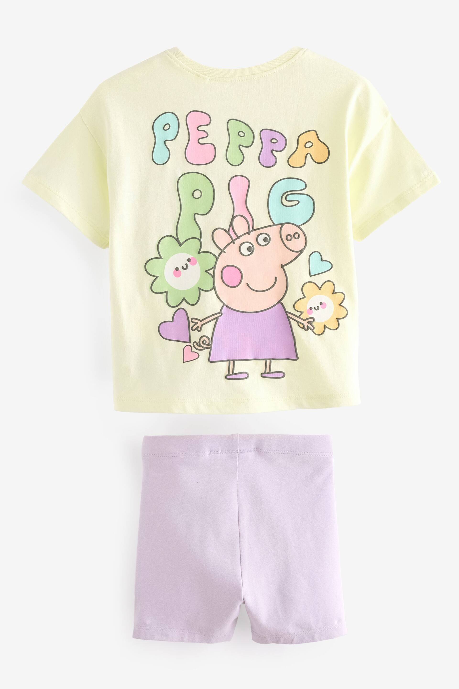 Lime Green Peppa Pig T-Shirt and Cycle Shorts Set (3mths-7yrs) - Image 6 of 7