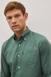 Seafoam Green Slim Fit Easy Iron Button Down Oxford Shirt - Image 4 of 8