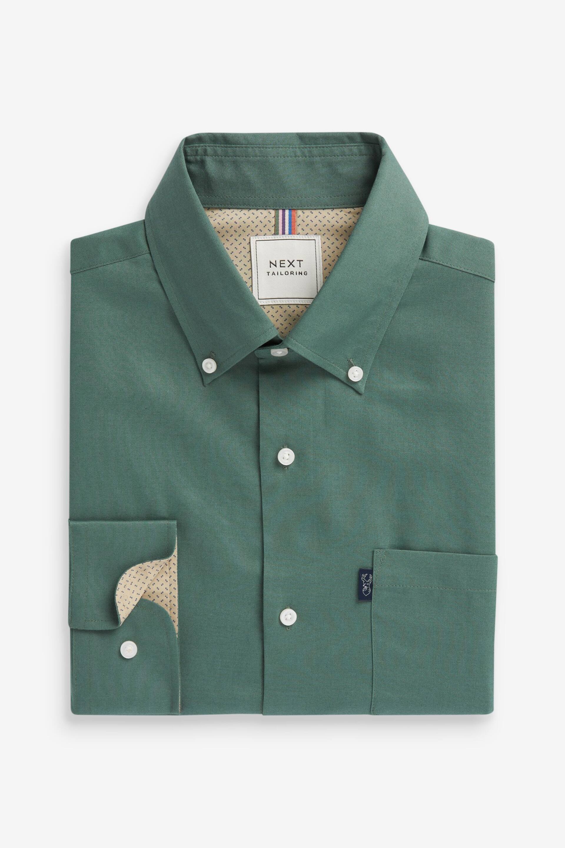 Seafoam Green Slim Fit Easy Iron Button Down Oxford Shirt - Image 6 of 8