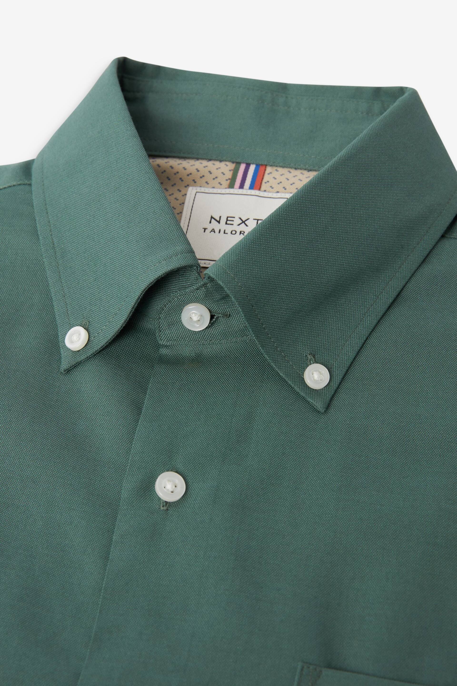 Seafoam Green Slim Fit Easy Iron Button Down Oxford Shirt - Image 7 of 8
