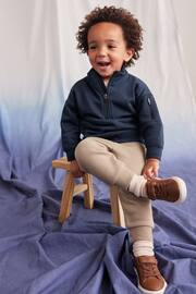 Blue/ stone Funnel Neck Sweatshirt and Jogger Set (3mths-7yrs) - Image 2 of 8