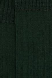Reiss Bottle Green Fela Ribbed Socks - Image 3 of 3