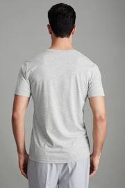 Reiss Grey Marl Dayton Cotton V-Neck T-Shirt - Image 4 of 7