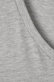 Reiss Grey Marl Dayton Cotton V-Neck T-Shirt - Image 5 of 7