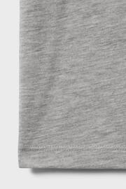 Reiss Grey Marl Dayton Cotton V-Neck T-Shirt - Image 6 of 7