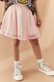 Pink Multi Floral Sequin Skirt (3-16yrs) - Image 2 of 5