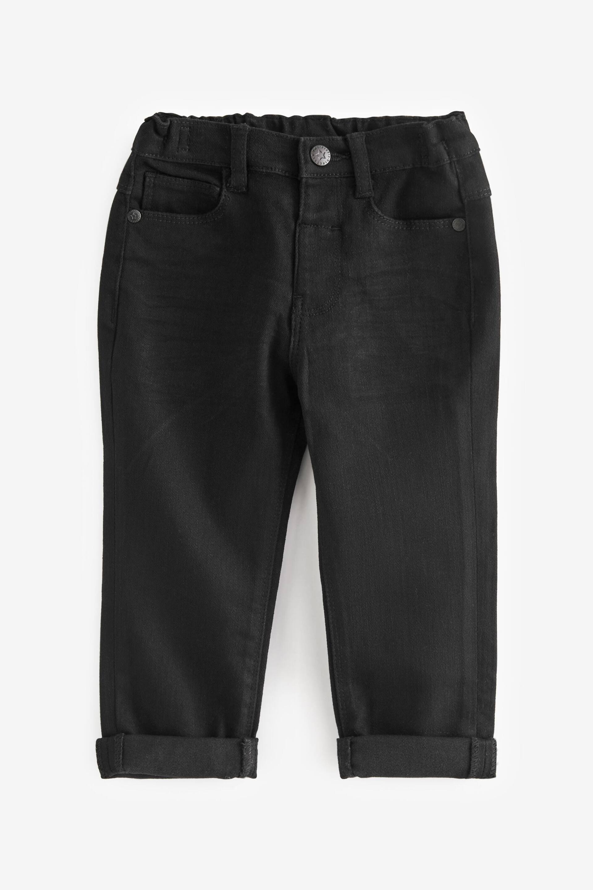 Black Regular Fit Comfort Stretch Jeans (3mths-7yrs) - Image 1 of 3
