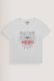 KENZO KIDS Tiger Multi/White Print Logo T-Shirt - Image 1 of 2