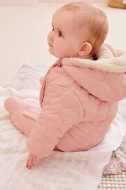 Pink Quilted Baby All In One Pramsuit (0mths-2yrs) - Image 4 of 6