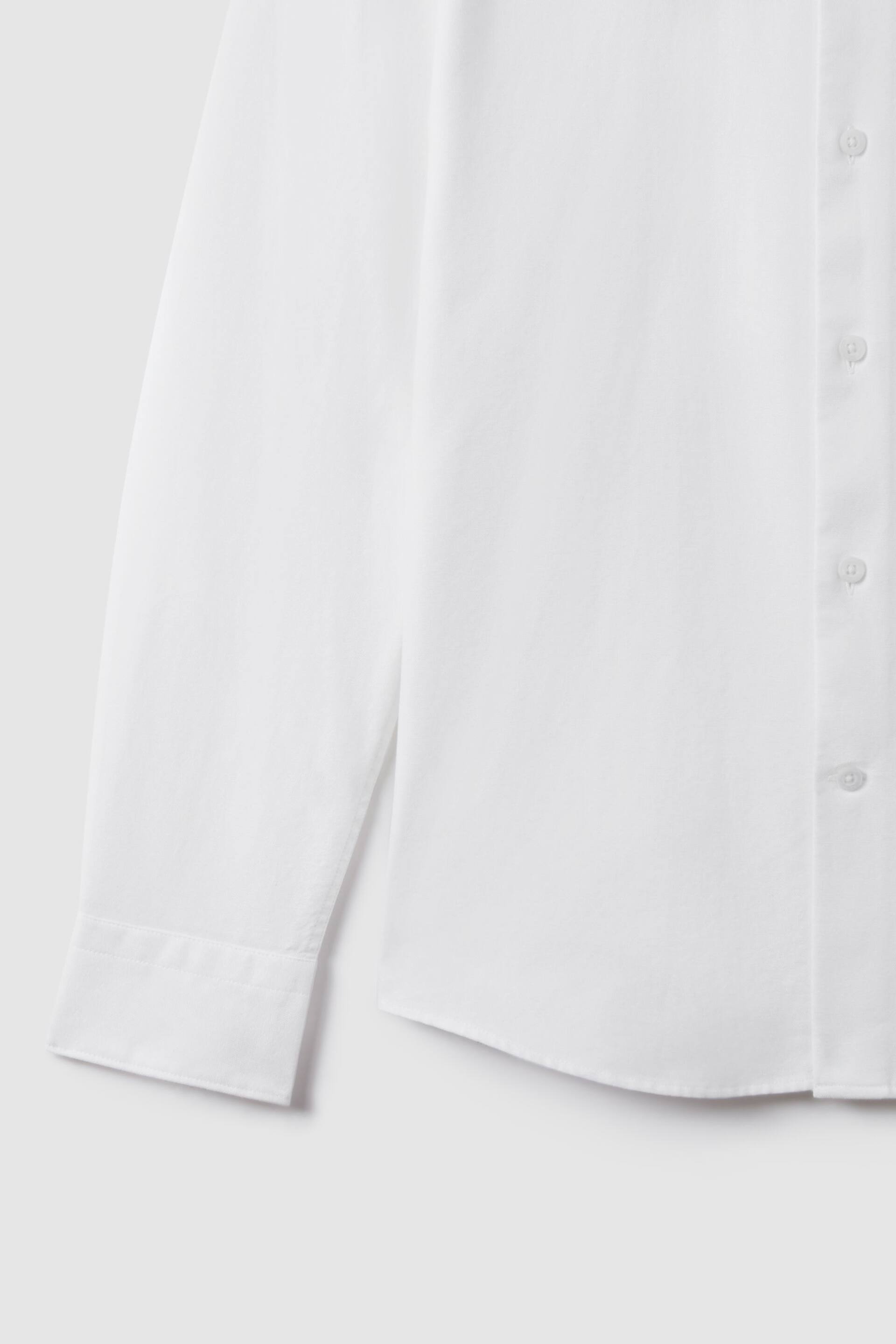 Reiss White Greenwich Slim Fit Cotton Oxford Shirt - Image 6 of 6