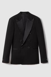 Reiss Black Titanic Slim Fit Double Breasted Tuxedo Jacket - Image 2 of 7