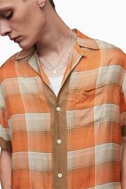 AllSaints Orange Suburus Short Sleeve Shirt - Image 5 of 6
