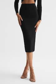 Reiss Black Iona Knitted Pencil Skirt Co-Ord - Image 1 of 5