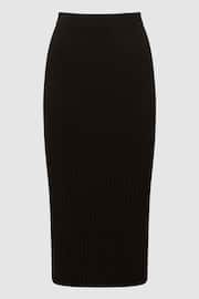 Reiss Black Iona Knitted Pencil Skirt Co-Ord - Image 2 of 5
