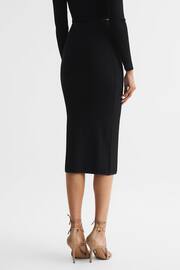 Reiss Black Iona Knitted Pencil Skirt Co-Ord - Image 5 of 5