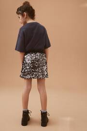 Gunmetal Grey A-Line Sequin Skirt (3-16yrs) - Image 3 of 7