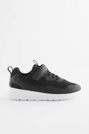 Black Standard Fit (F) Single Strap Trainers - Image 2 of 5