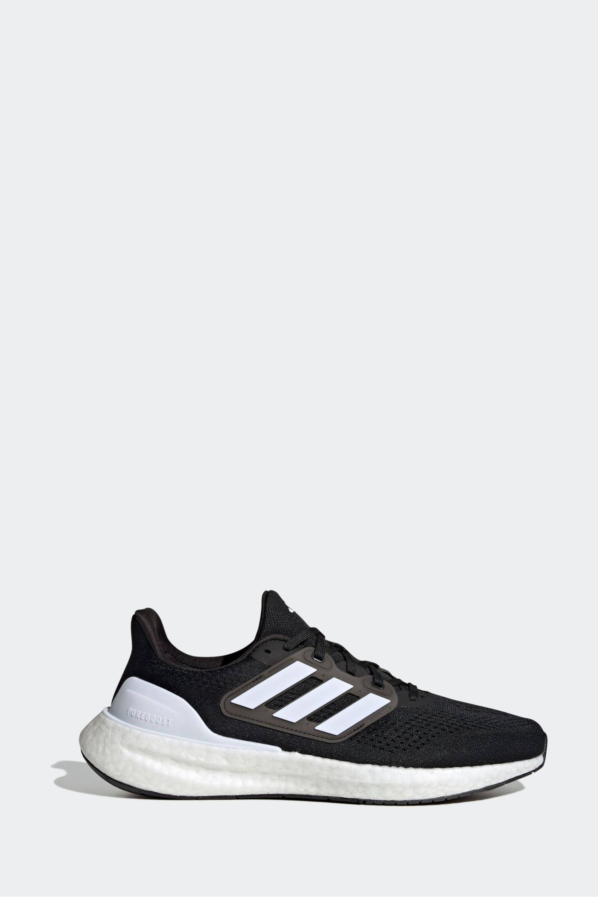 adidas Black/White Pureboost 23 Trainer - Image 1 of 9