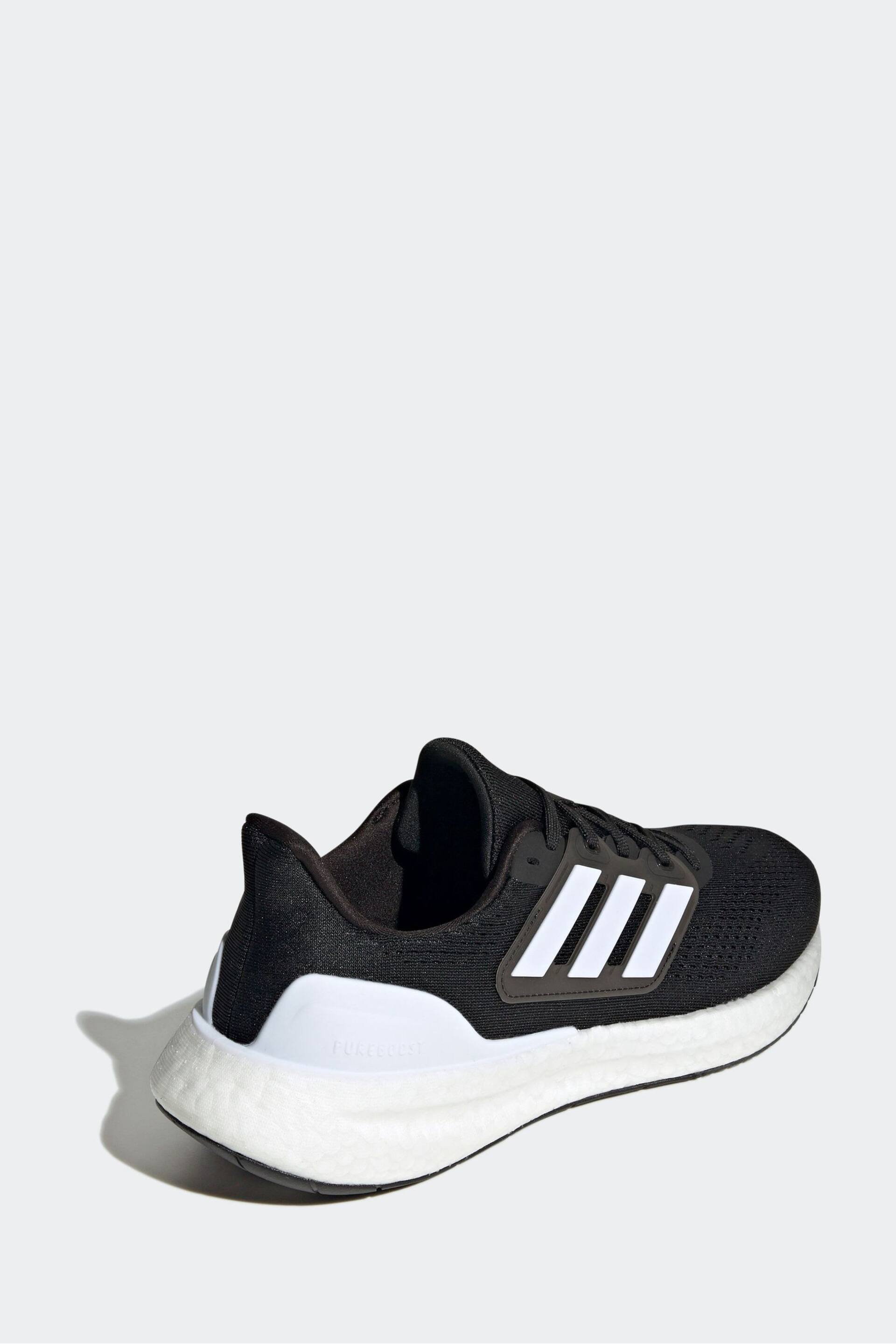 adidas Black/White Pureboost 23 Trainer - Image 4 of 9