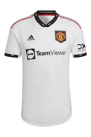 adidas White Blank Manchester United 2022-23 Away Authentic Shirt - Image 2 of 3