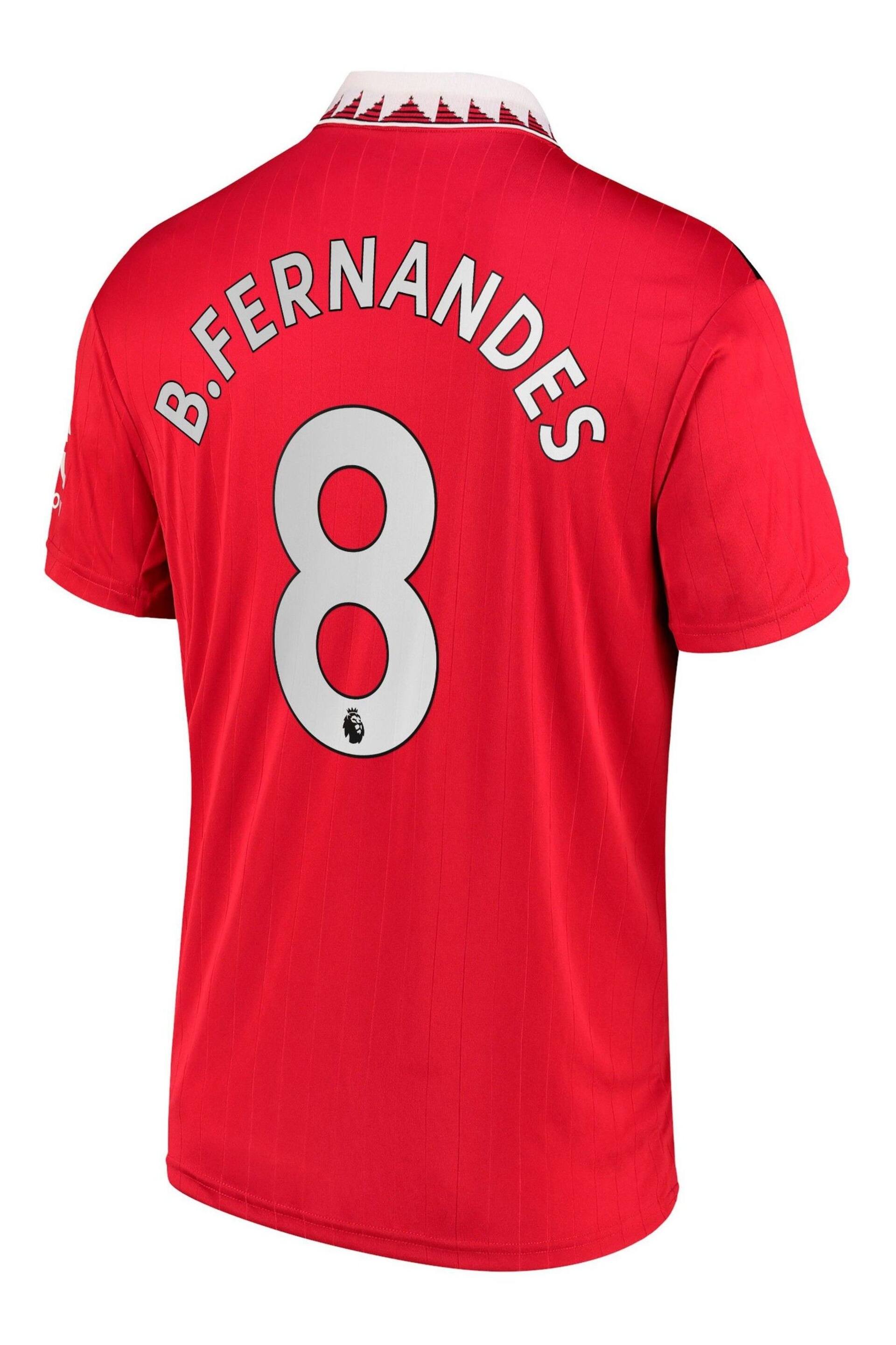 adidas Red B. Fernandes - 8 Manchester United 22/23 Home Adult Jersey - Image 3 of 3