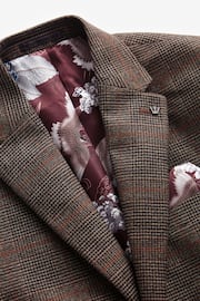 Brown Slim Check Suit: Jacket - Image 11 of 14