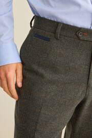 Green Regular Fit Trimmed Check Suit: Trousers - Image 6 of 10
