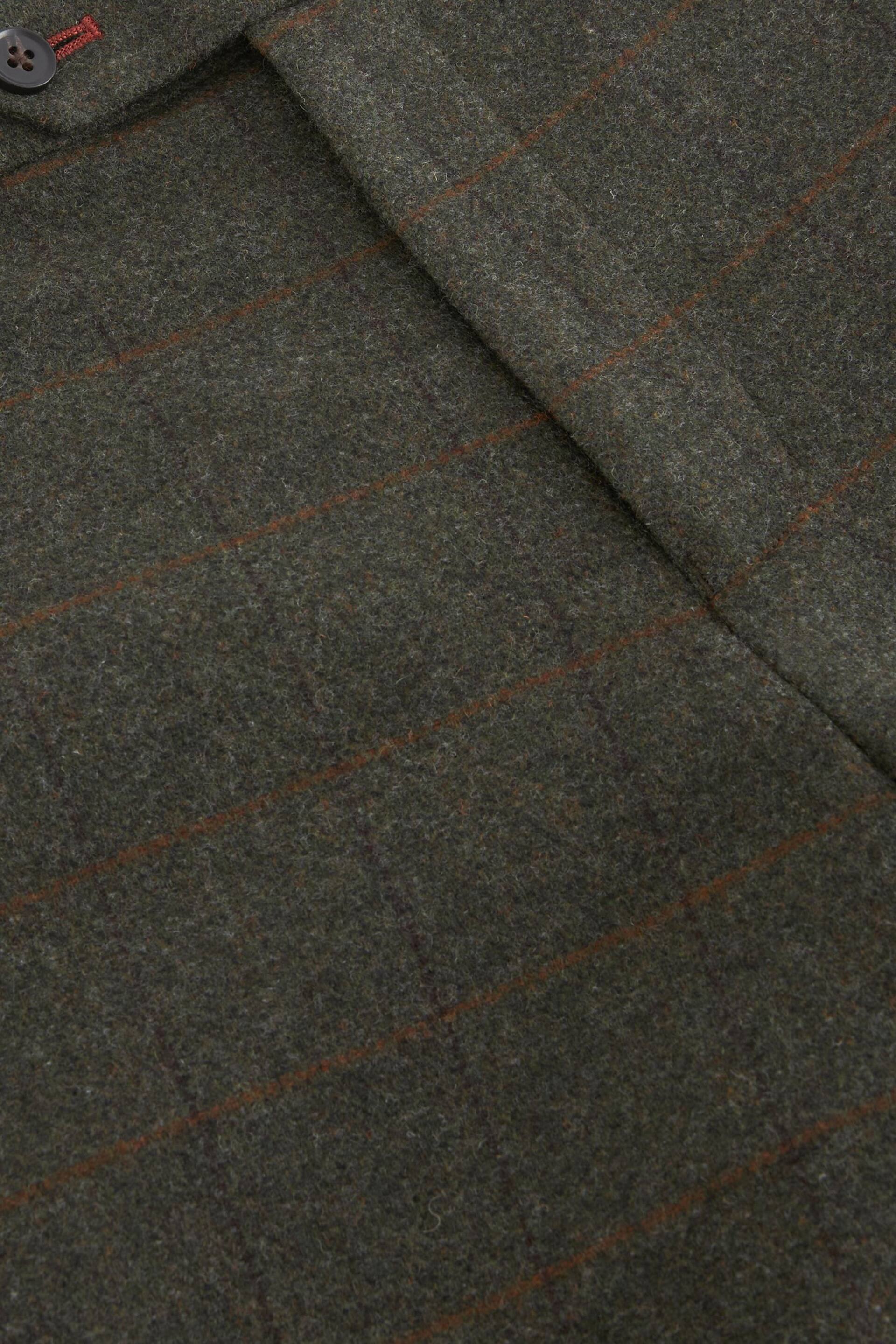 Green Regular Fit Trimmed Check Suit: Trousers - Image 9 of 10