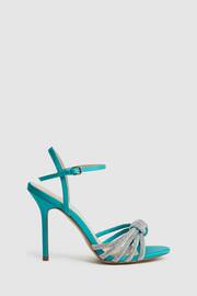 Reiss Blue Estel Embellished Heeled Sandals - Image 1 of 5