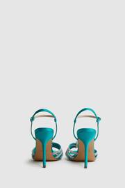 Reiss Blue Estel Embellished Heeled Sandals - Image 4 of 5