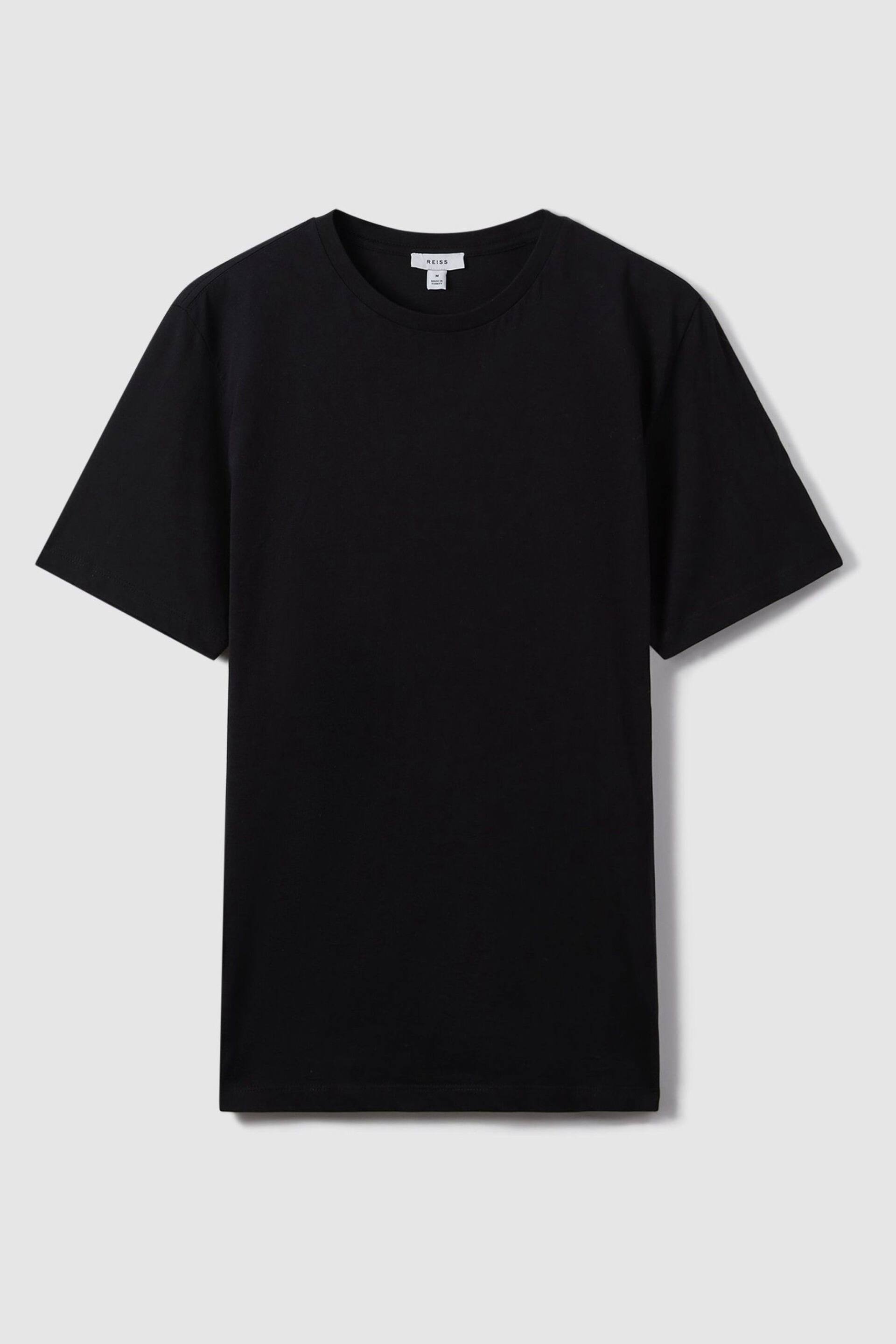 Reiss Black Bless Marl Crew Neck T-Shirt - Image 2 of 8