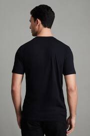 Reiss Black Bless Marl Crew Neck T-Shirt - Image 4 of 8