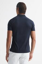 Reiss Navy Austin Short Sleeve Polo T-Shirt - Image 5 of 6