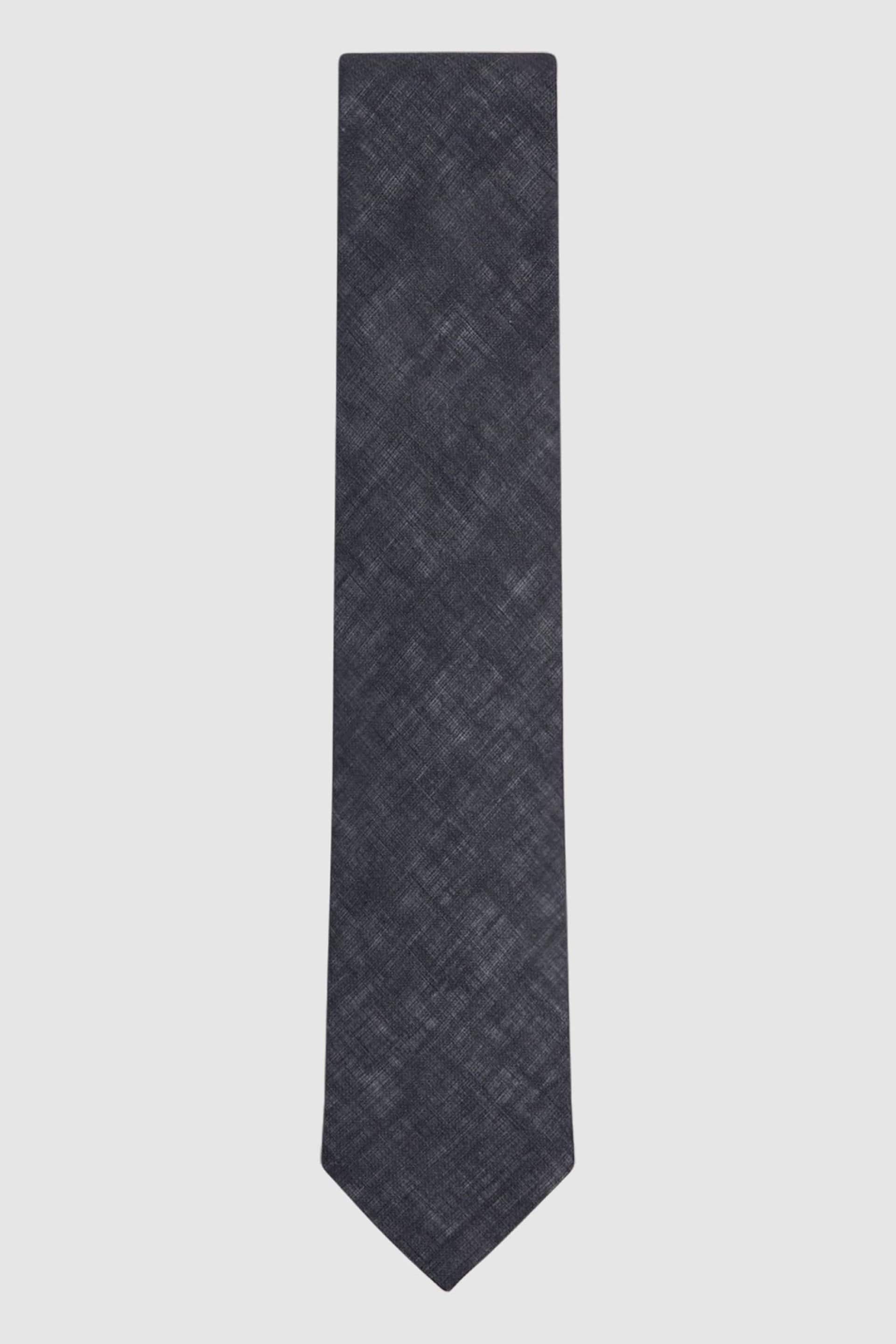 Reiss Navy Lazzaro Linen Tie - Image 1 of 5